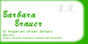 barbara brauer business card